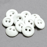 RB-1000 White Rubber Shirt Button - 3 Sizes, Priced per Dozen 